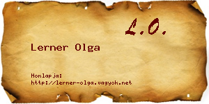 Lerner Olga névjegykártya